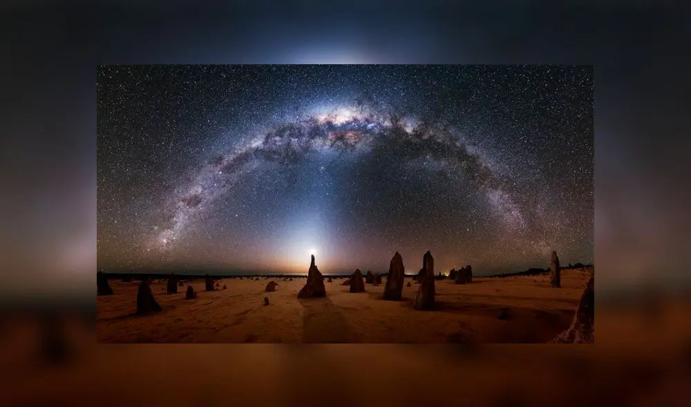 La Vía Láctea, donde se ubican estos planetas, vista desde el parque nacional de Nambung, al oeste de Australia. Foto: NASA/Muchael Goh.