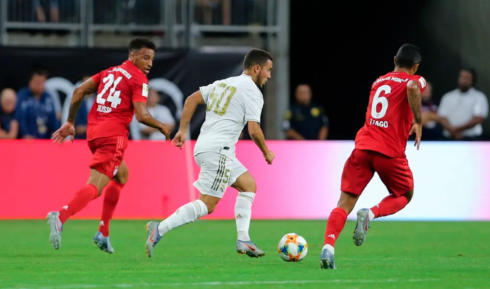 El futbolista belga debutó el fin de semana pasado con la camiseta del Real Madrid frente al Bayern Múnich en partido amistoso. El futbolista belga debutó el fin de semana pasado con la camiseta del Real Madrid frente al Bayern Múnich en partido amistoso.