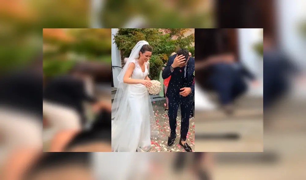 En YouTube, un perro felicitó con un amoroso abrazo a sus dueños en el día de su matrimonio. En YouTube, un perro felicitó con un amoroso abrazo a sus dueños en el día de su matrimonio.