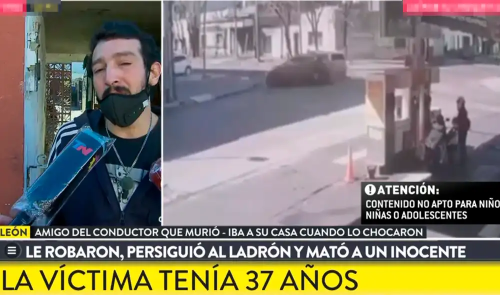 Joven persigue al ladrón y mata a un inocente. Foto: TN Noticias Joven persigue al ladrón y mata a un inocente. Foto: TN Noticias