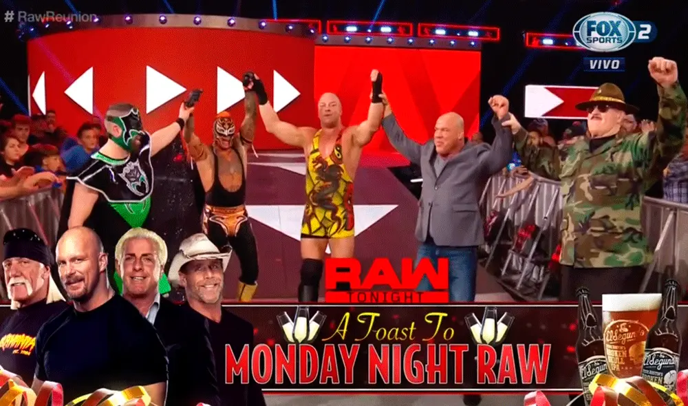 Sigue aquí EN VIVO ONLINE WWE Raw Reunion con grandes estrellas del pasado. | Foto: Fox Sports 2