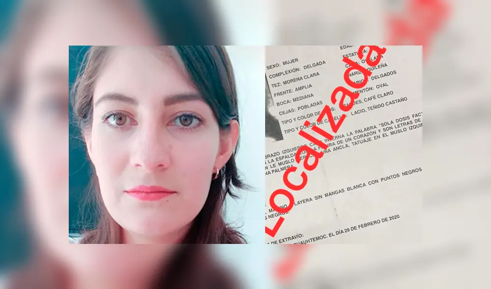 A las 14:00 hrs. de este sábado se anunció que Claudia Larrauri fue localizada. Hasta ahora no hay detalles de su hallazgo. Foto: Twitter. A las 14:00 hrs. de este sábado se anunció que Claudia Larrauri fue localizada. Hasta ahora no hay detalles de su hallazgo. Foto: Twitter.