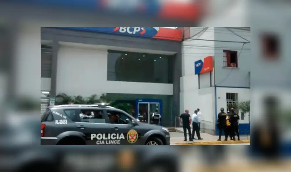 Asaltan agencia bancaria del BCP en Lince [VIDEO]