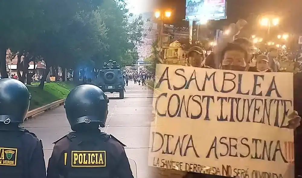 Se reavivan los enfrentamientos entre Policía y manifestantes en Cusco. Foto: composición LR/Luis Álvarez/URPI-LR