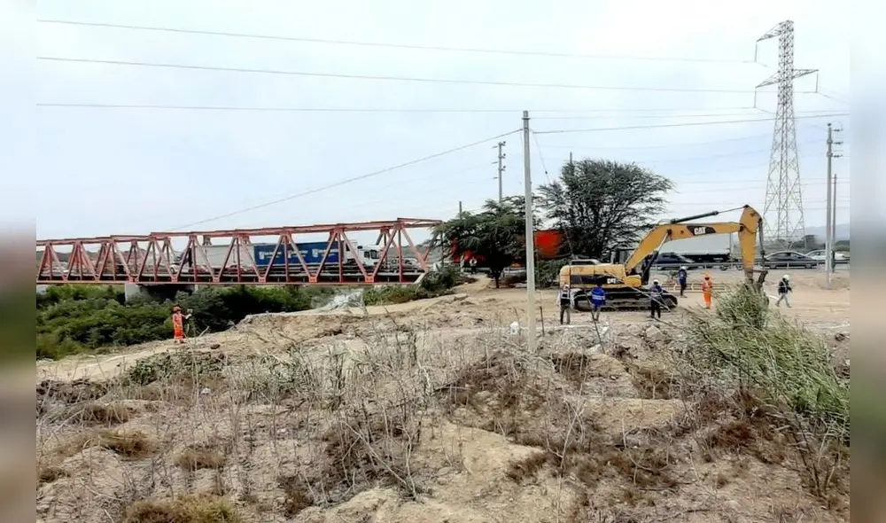 Trabajos en puente Reque consisten en fortalecimiento de estructura. Foto: MTC