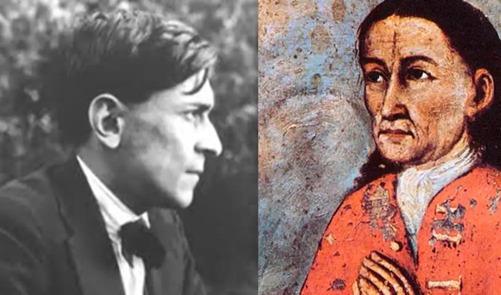 A la izquierda, José Carlos Mariátegui. Mateo Pumacahua en el lado derecho. A la izquierda, José Carlos Mariátegui. Mateo Pumacahua en el lado derecho.