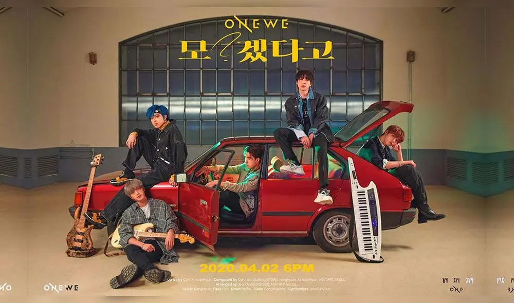 Onewe, es una banda de rock alternativo de Corea del Sur compuesta por cinco miembros: Yonghoon, Harin, Kanghyun, Dongmyeong y CyA.