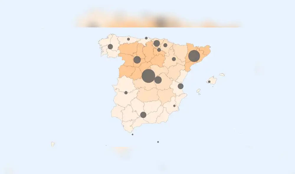 Mapa del coronavirus en España al 25 de abril de 2020. (Foto: RTVE)