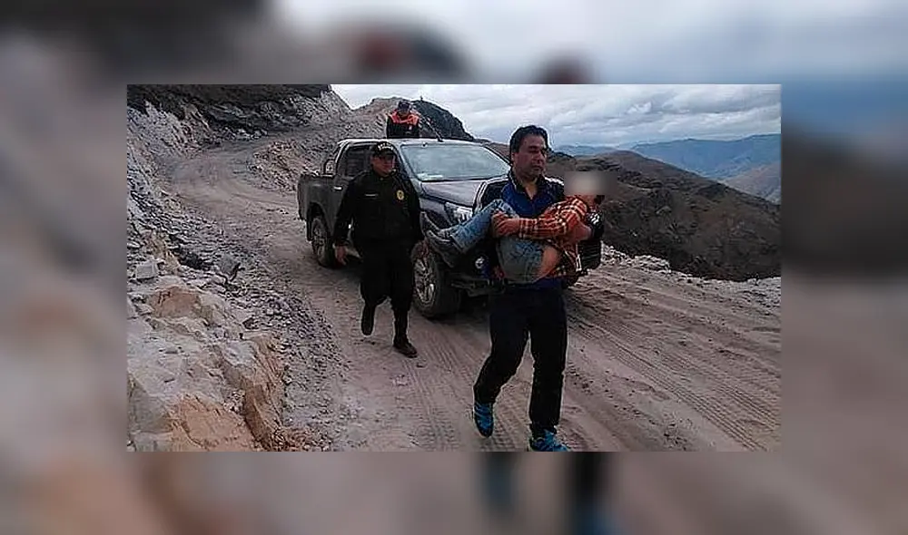 Niño de siete años se convirtió en héroe tras buscar ayuda para su padre, quien se accidentó en Áncash. Foto: Andina Niño de siete años se convirtió en héroe tras buscar ayuda para su padre, quien se accidentó en Áncash. Foto: Andina