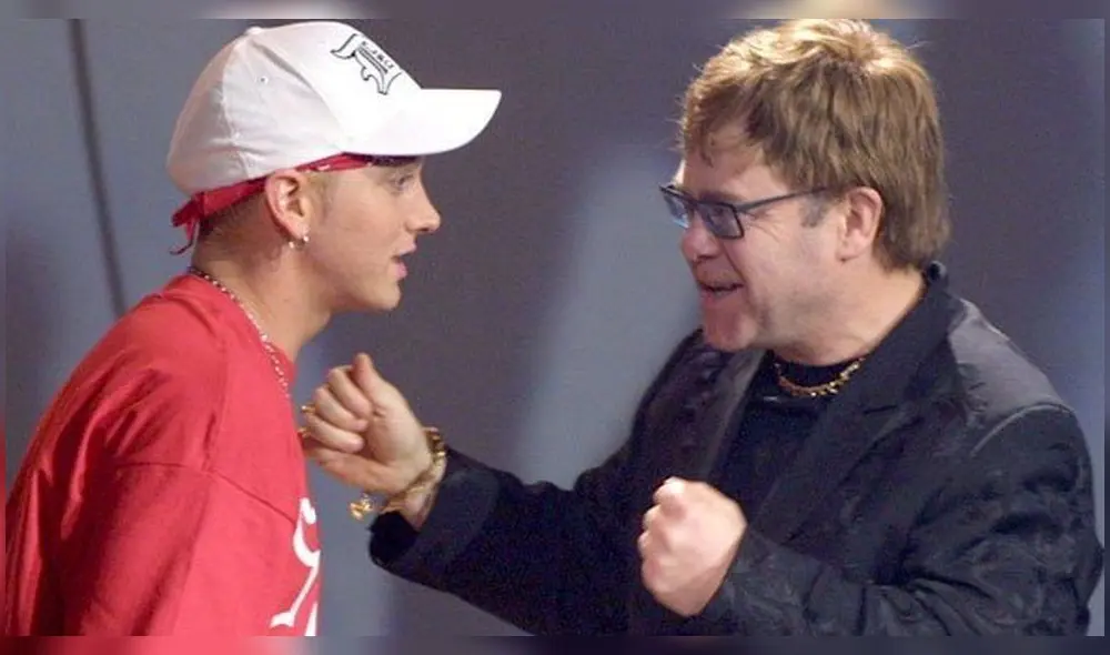 Aunque algunos señalaron que Eminem era homofóbico, Elton John siempre lo defendió. (Foto: Eminem Pro)