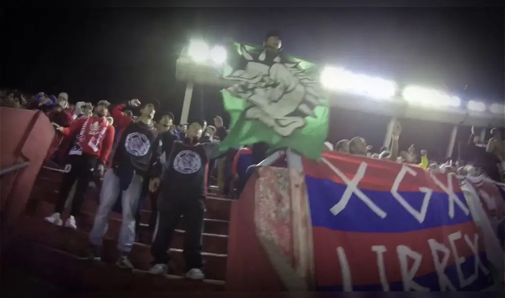 La barra del Deportivo Independiente de Medellín aseguró que su protesta era pacífica. Foto: Difusión.