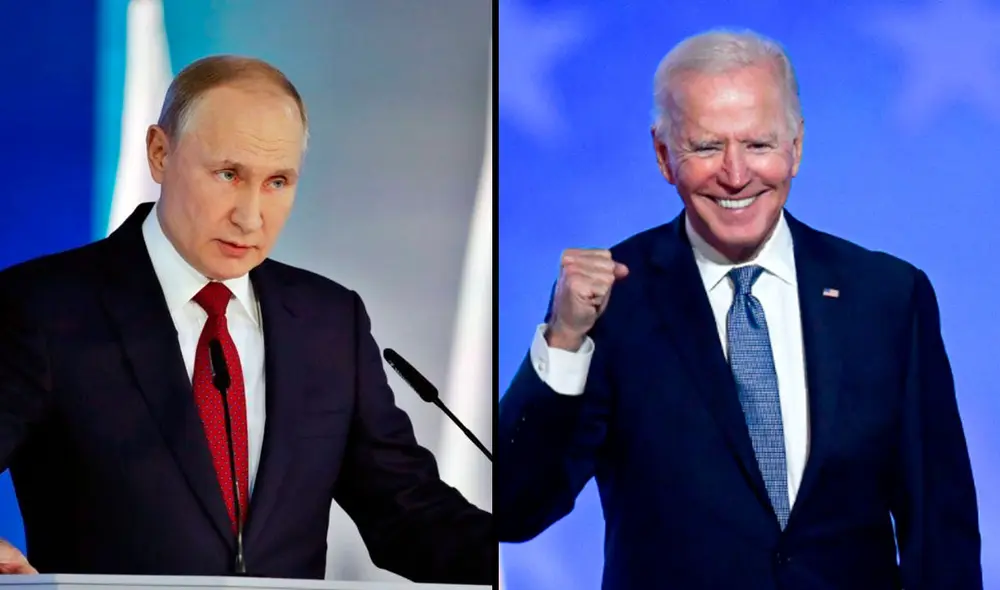 Putin ha seguido llamando a Biden como “candidato” a la Presidencia, a pesar de los recuentos de votos y los resultados de las proyecciones. Foto: Composición / AFP