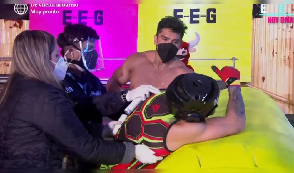 Mario Irivarren se lesiona el hombro en Esto es guerra. | FOTO: Captura América TV.