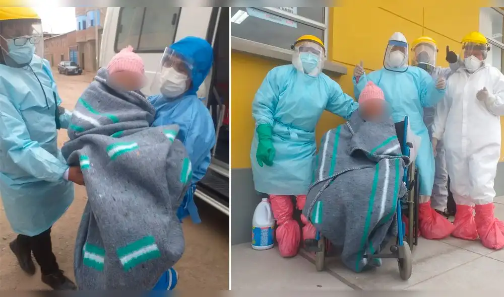 Puno. Paciente de 96 años se recuperó en hospital de Macusani. Foto: Hospital de Macusani
