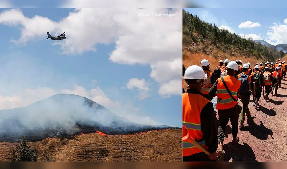 EMERGENCIA. Después de 72 horas de labores en tierra y aire, finalmente se controló el fuego. Foto: Municipalidad del Cusco. EMERGENCIA. Después de 72 horas de labores en tierra y aire, finalmente se controló el fuego. Foto: Municipalidad del Cusco.