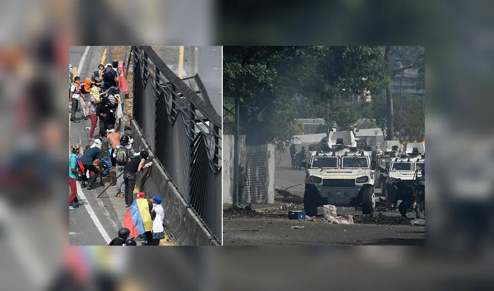 Juan Guaidó desafía a Maduro con marchas hacia cuarteles militares