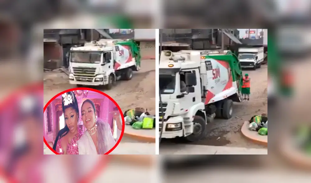 En Facebook, un vecino registró el preciso momento que un camión de basura colocó ‘Tusa’ para alegrar al vecindario.