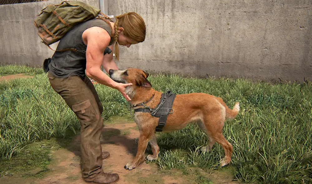 Abby y su perro en TLOU2. Foto: The Last of Us Part II