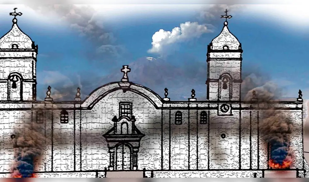 Cuando ardió la Catedral de Arequipa en diciembre de 1844