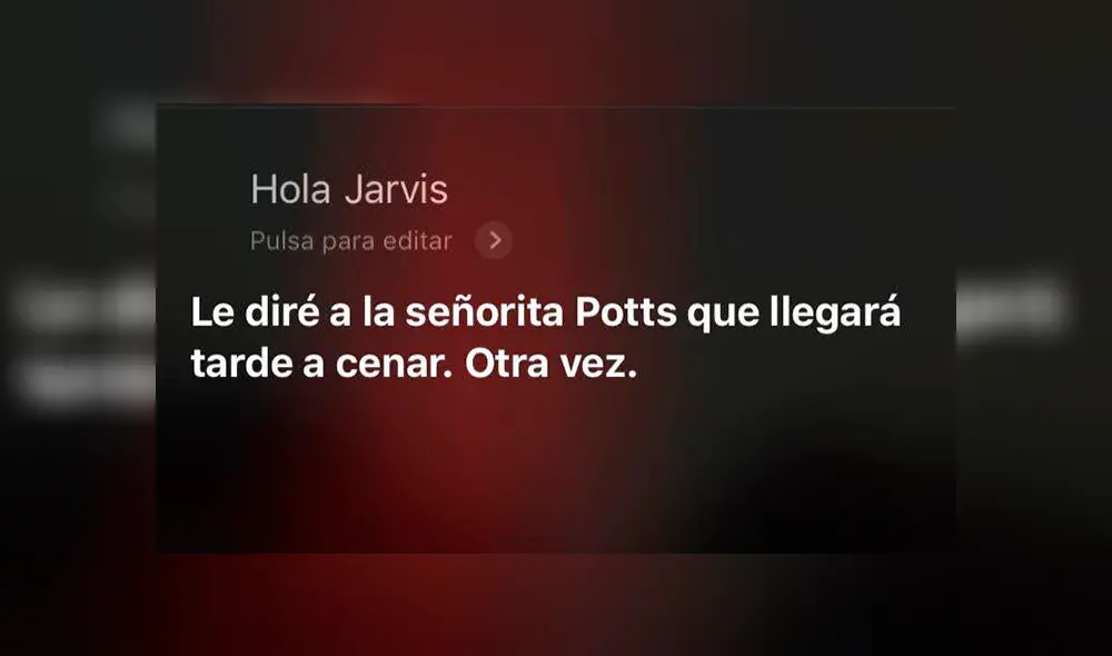 Resultandos de las conversaciones con Siri cuando la llamas Jarvis.