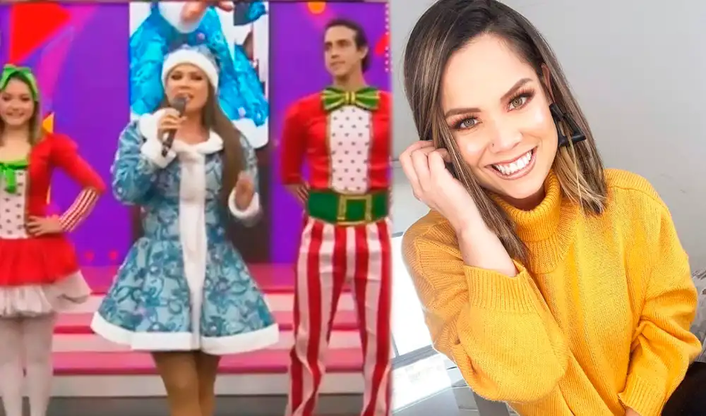 Andrea San Martín es animadora de show navideños. Foto: captura Panamericana TV / Instagram / Andrea San Martín