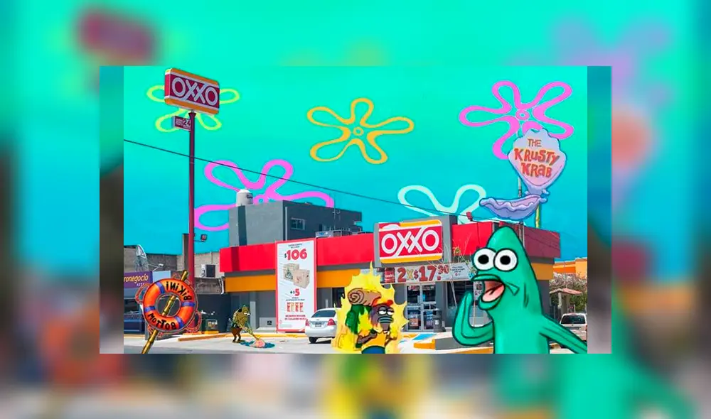 Usuarios de Facebook y Twitter han empezado a difundir varias fotos de lugares emblemáticos con el famoso Fondo de Bikini, de Bob Esponja