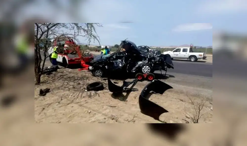 Hermanos mueren tras chocar frontalmente su auto contra un camión en la Panamericana Sur