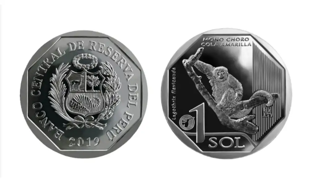 BCRP presenta nueva moneda de 1 sol alusiva al mono choro cola amarilla