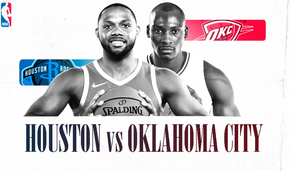 Houston Rockets vs. Oklahoma City EN VIVO partido 2 de los Playoffs de NBA. (Gráfica: Fabrizio Oviedo/La República).