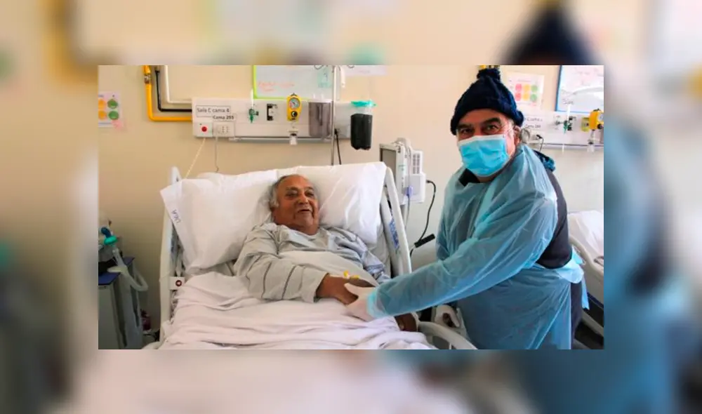 Padre e hijo se reencontraron en el hospital tras llevar años distanciados por problemas familiares. Foto: David Noticias