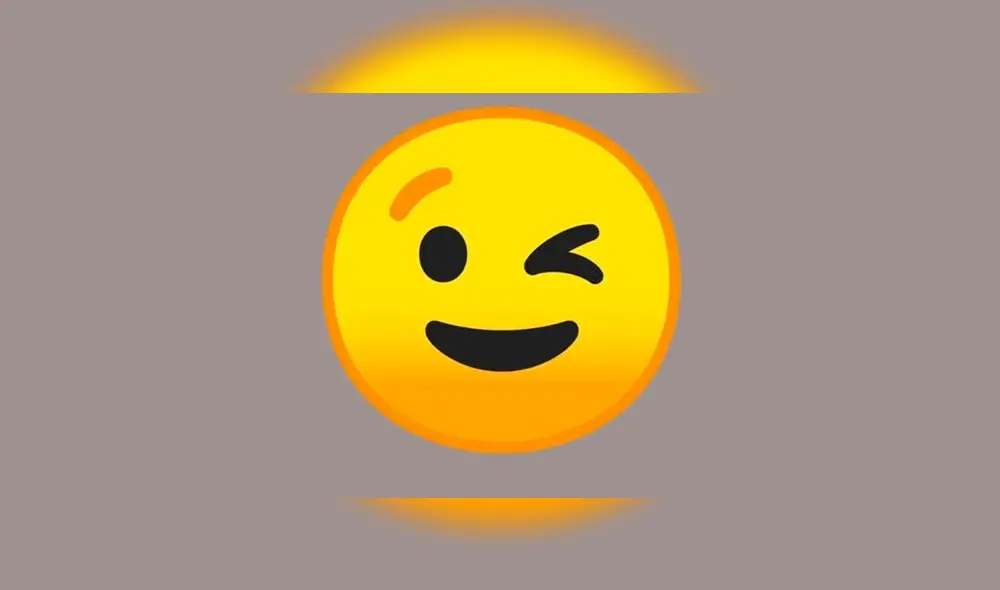 El emoji de WhatsApp de la 'carita que guiña un ojo' (Foto: captura)