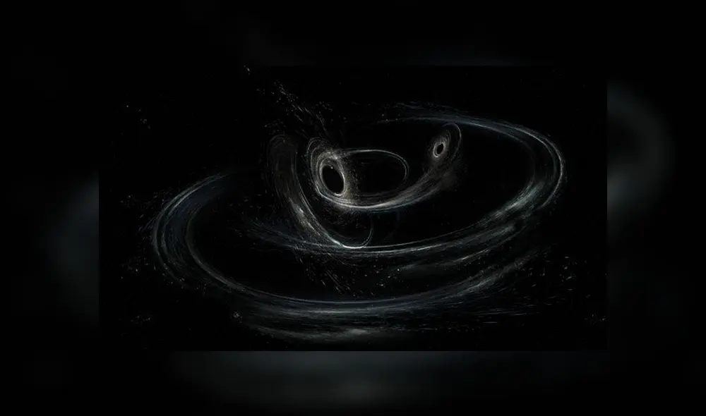 Los expertos atribuyen el evento a la fusión de dos agujeros negros extraños. Imagen: LIGO.