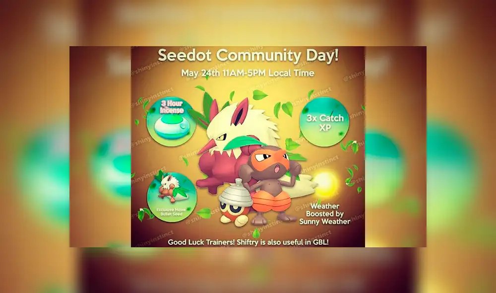 Community Day de Seedot tendrá una investigación especial de paga.