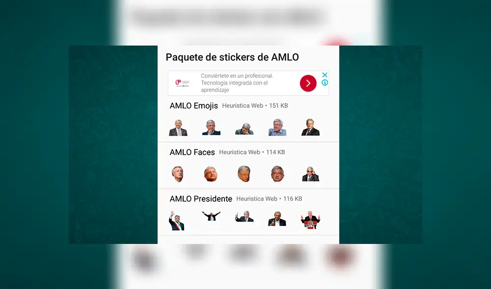 WhatsApp: estos son los divertidos stickers de AMLO que miles de mexicanos ya usan [FOTOS]