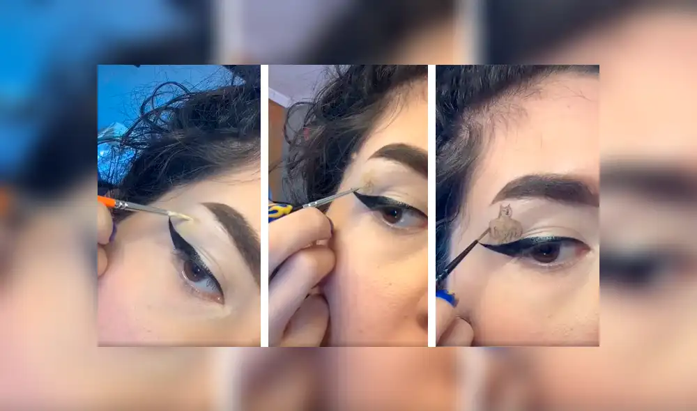 Desliza las imágenes hacia la izquierda para conocer el creativo diseño que realizó una joven en sus ojos. Foto: Captura. Desliza las imágenes hacia la izquierda para conocer el creativo diseño que realizó una joven en sus ojos. Foto: Captura.