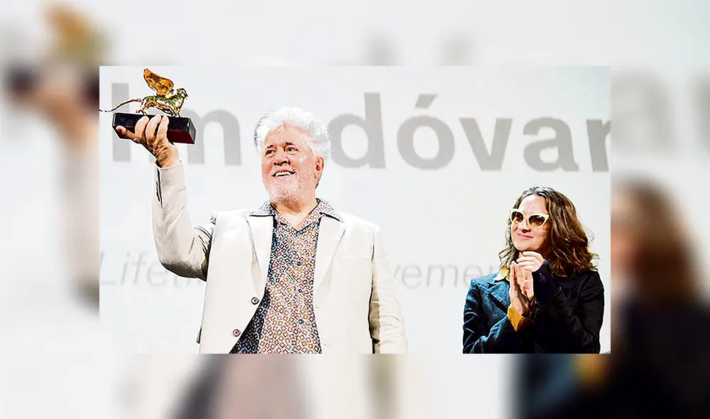 Homenaje. La argentina conmovió con su agradecimiento al cine del español.