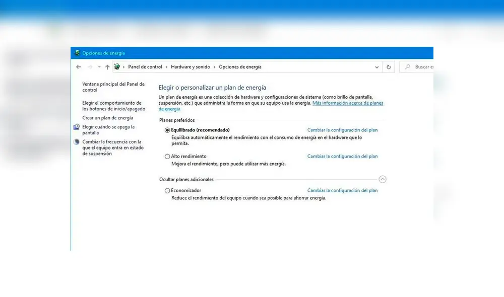 Revisa los ajustes de energía USB. Imagen: SoftZone.