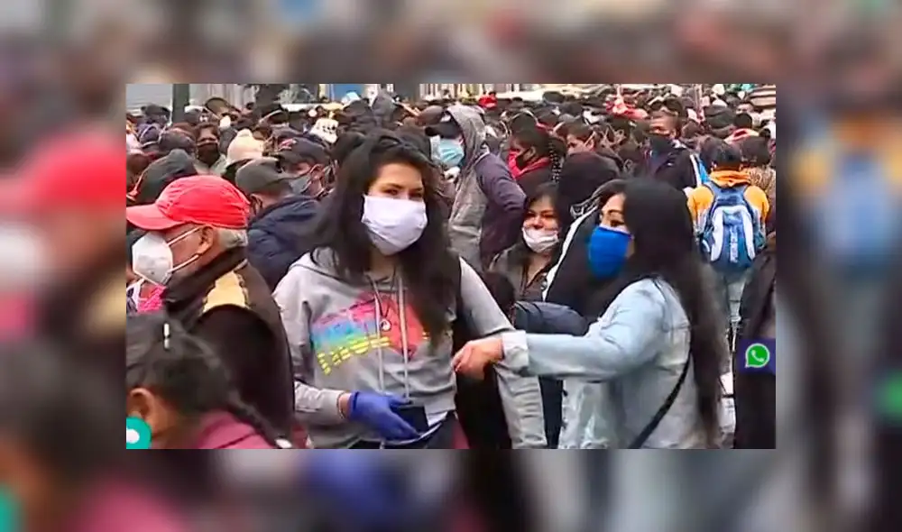 Aglomeraciones en el distrito. Foto: Captura/Latina. Aglomeraciones en el distrito. Foto: Captura/Latina.