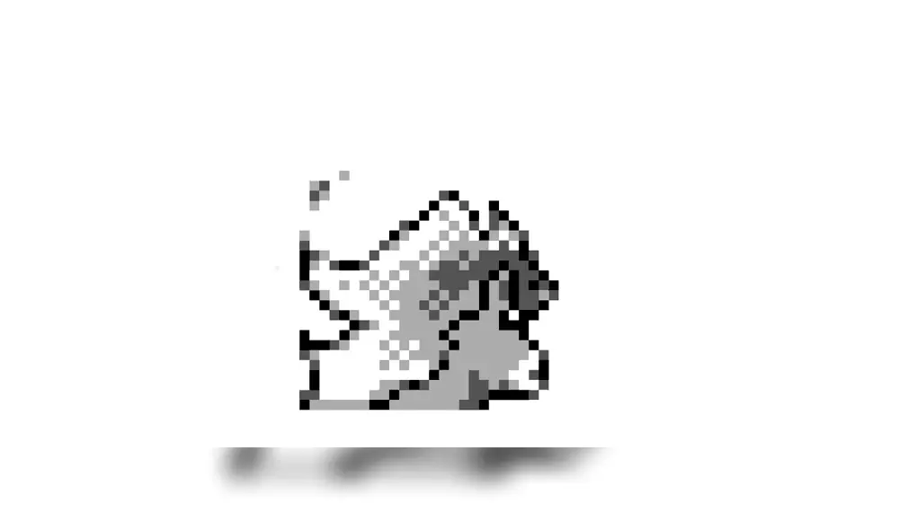 'Sprite' con la vista desde atrás de Puchikoon, lo que evidencia que estaba listo para aparecer en el primer juego de Pokémon. 'Sprite' con la vista desde atrás de Puchikoon, lo que evidencia que estaba listo para aparecer en el primer juego de Pokémon.