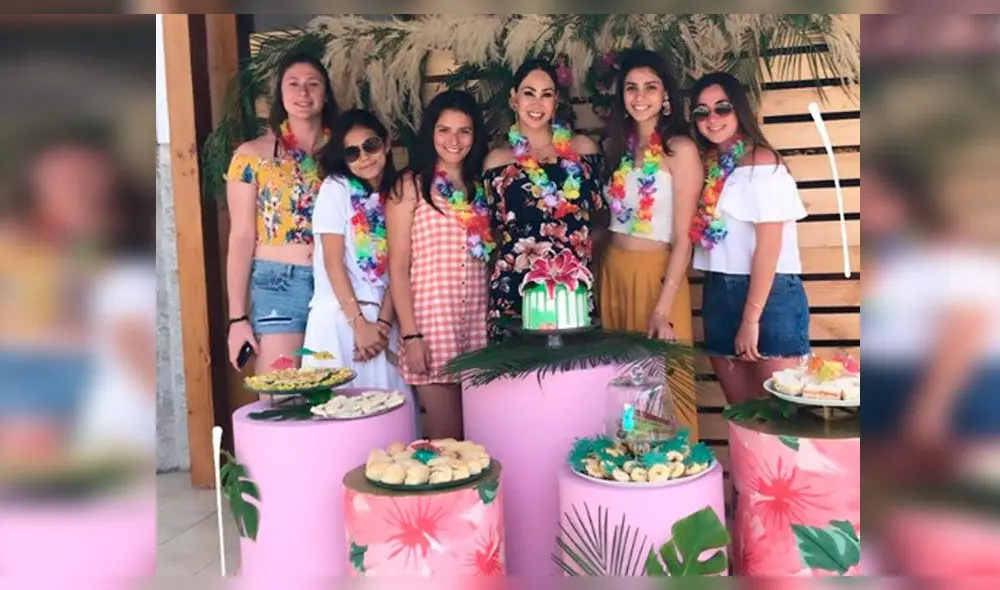Melissa Loza celebra cumpleaños de su hija Flavia con Fiesta Luau