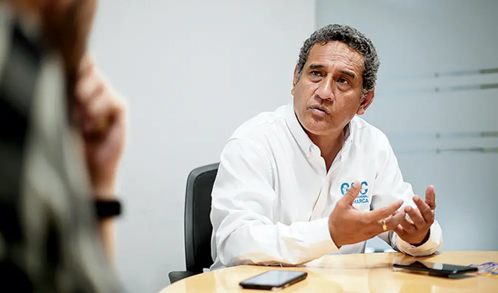 Versión. Mesías Guevara, presidente de AP, acusa al JNE. (Foto: Antonio Melgarejo)