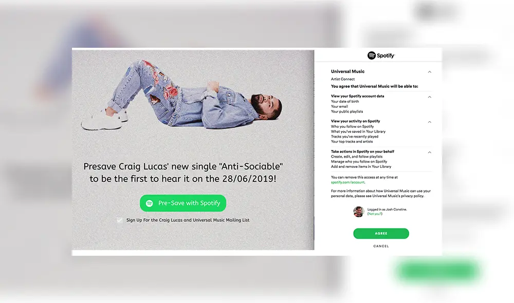Por medio de Spotify, las disqueras solicitan más permisos de acceso de los que necesitan.