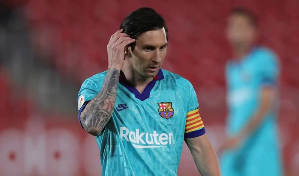 Nuevo look de Lionel Messi en el Barcelona vs. Mallorca. | Foto: EFE Nuevo look de Lionel Messi en el Barcelona vs. Mallorca. | Foto: EFE