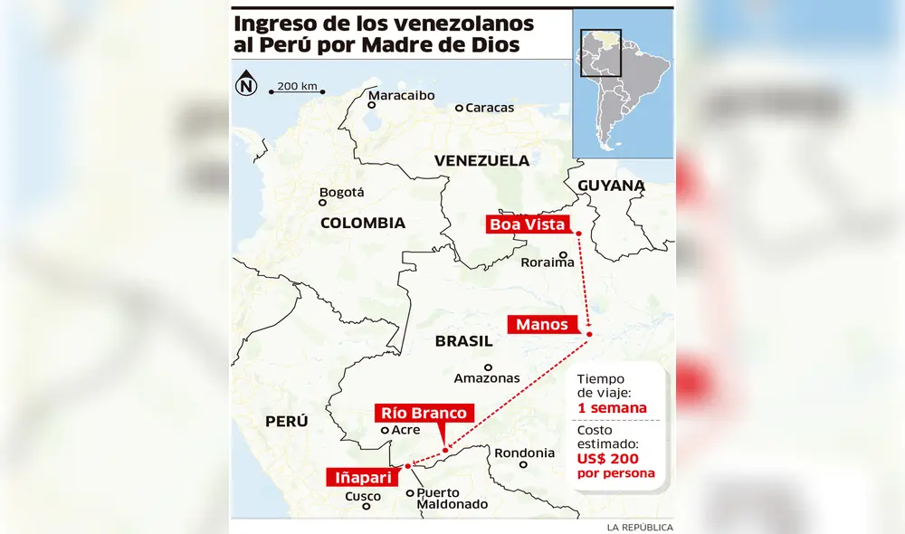 Ingreso de los venezolanos al Perú por Madre de Dios [INFOGRAFÍA]