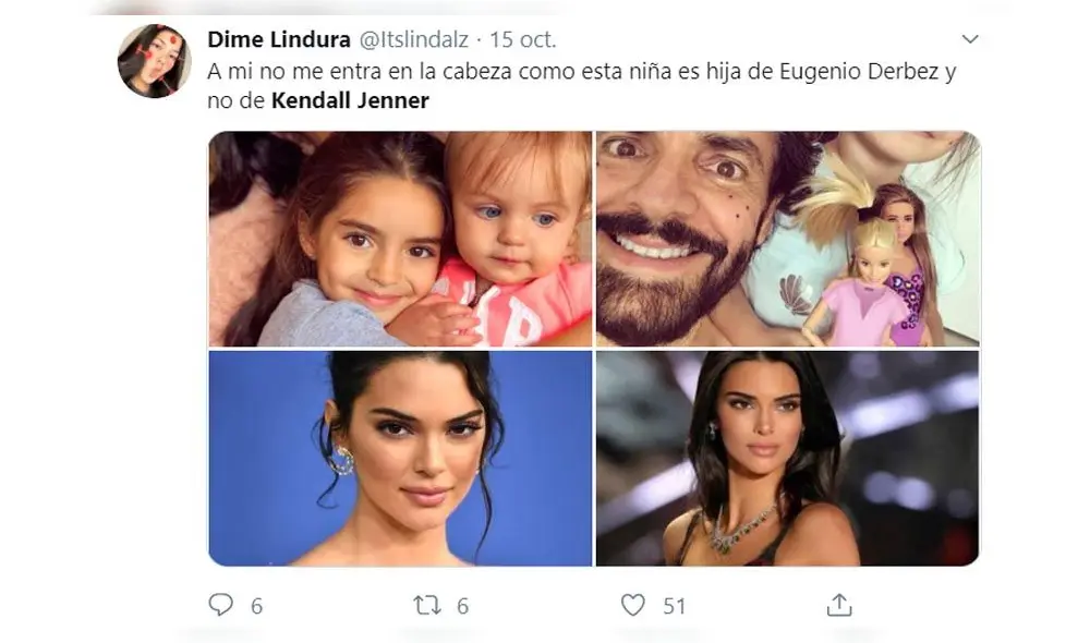 El parecido de Kendall Jenner con hija de Eugenio Derbez causa revuelo El parecido de Kendall Jenner con hija de Eugenio Derbez causa revuelo