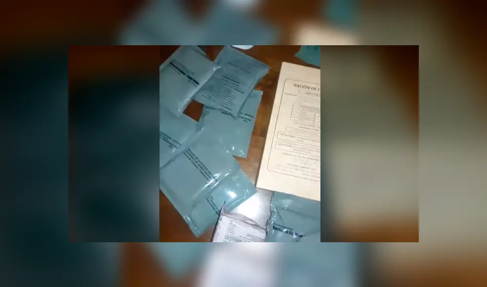 Desliza las imágenes para conocer qué contiene estas ‘bolsas de supervivencia’ brindadas por las Fuerzas Armadas de Perú. Fotocaptura: Lorena Gonzales /TikTok Desliza las imágenes para conocer qué contiene estas ‘bolsas de supervivencia’ brindadas por las Fuerzas Armadas de Perú. Fotocaptura: Lorena Gonzales /TikTok