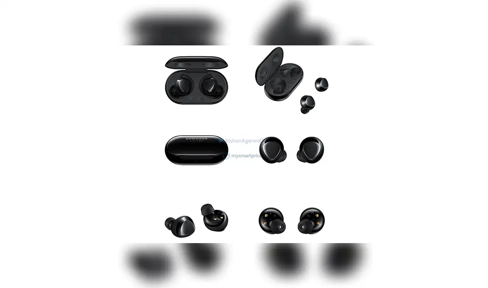 Los Samsung Galaxy Buds+ de color negro.| Foto: MySmartPrice