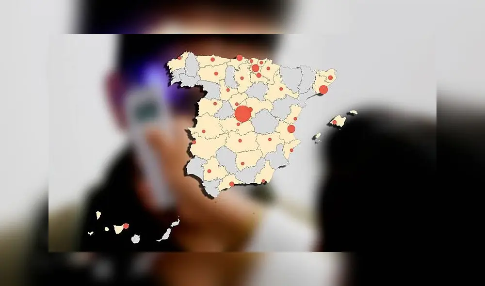 Mapa del coronavirus en España. Foto: RTVE.
