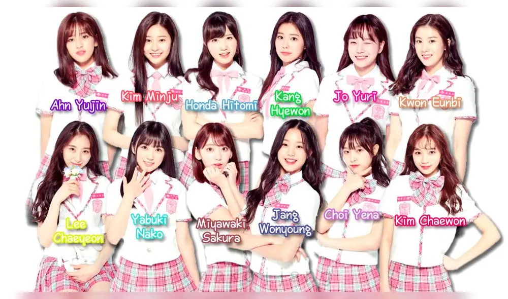 IZ*ONE está compuesto por doce miembros: Jang Won-young, Sakura Miyawaki, Jo Yu-ri, Choi Ye-na, An Yu -jin, Nako Yabuki, Kwon Eun-bi, Kang Hye-won, Hitomi Honda, Kim Chae-won, Kim Min-ju Y Lee Chae Yeon.