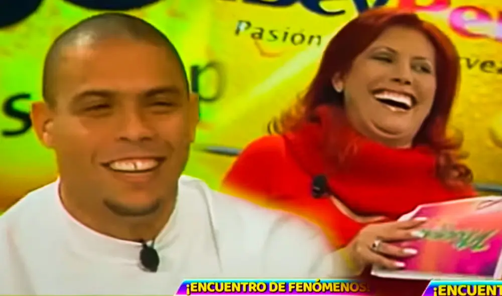 Magaly Medina recordó cuando entrevistó a Ronaldo en su set. Foto: composición LR/ captura de ATV
